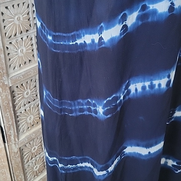 Anthropologie Cloth & Stone Navy and White Tie-Dye Dress M - Picture 3 of 7